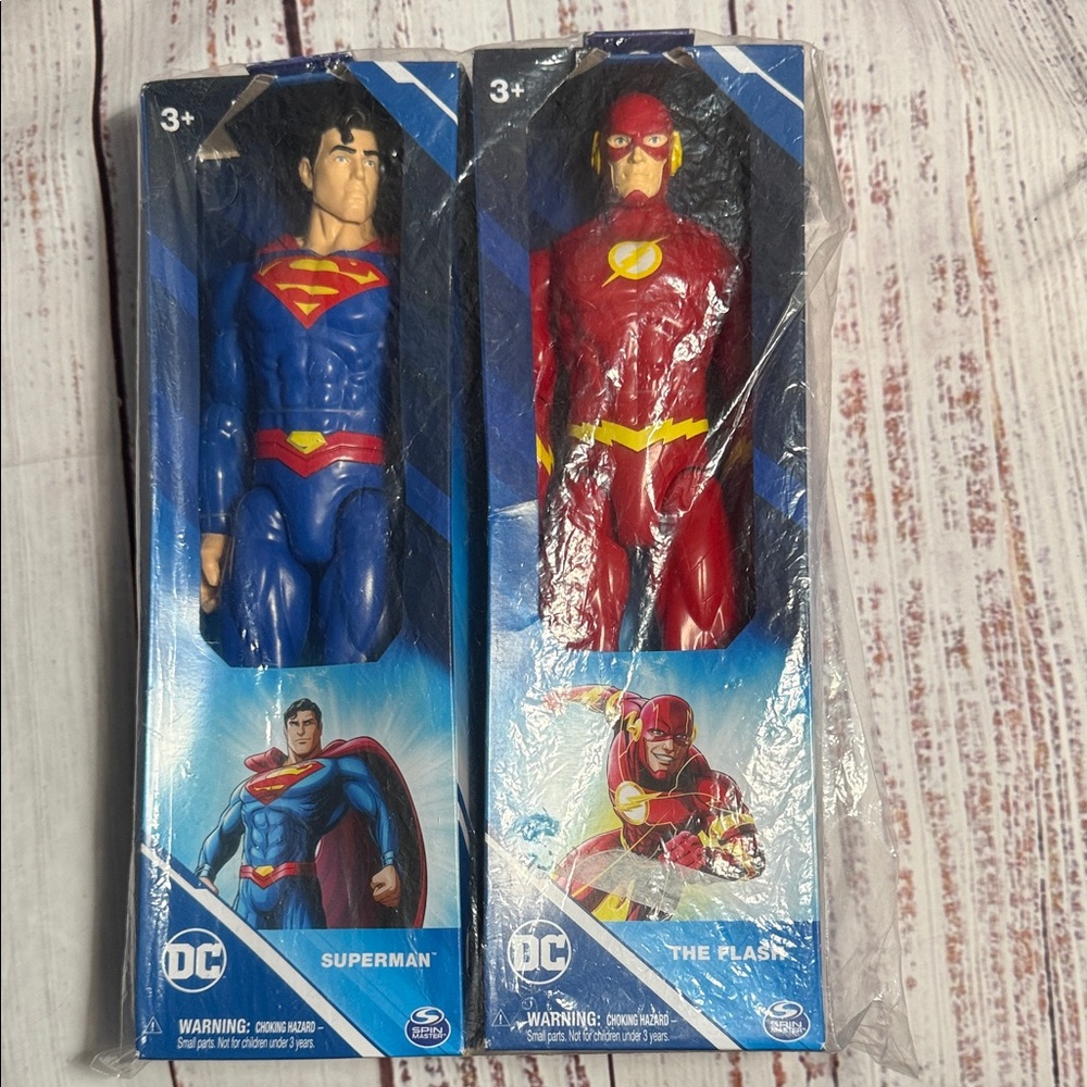 DC Superman and The Flash 12’ Action Figures NWT